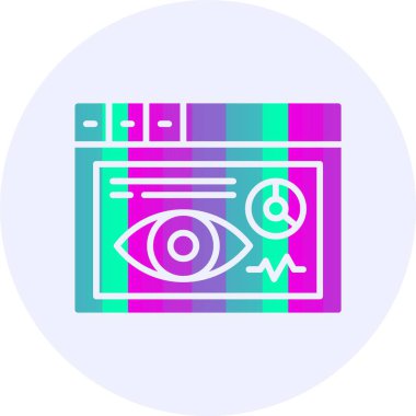 İzlenim simgesi vektör illüstrasyon tasarımı