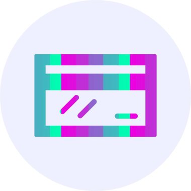 Kredi kartı simgesi, vektör illüstrasyonu