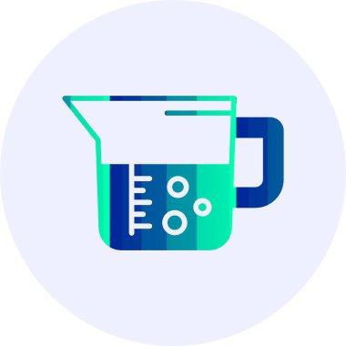 Sürahi basit ikon vektör illüstrasyonu ölçülüyor