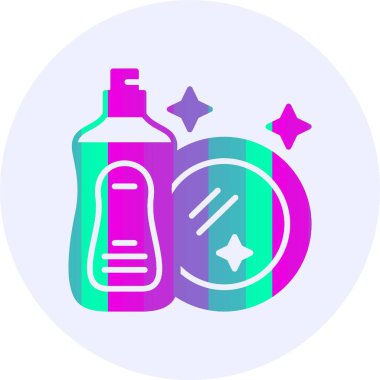 bulaşık yıkama ikonu vektör çizimi 