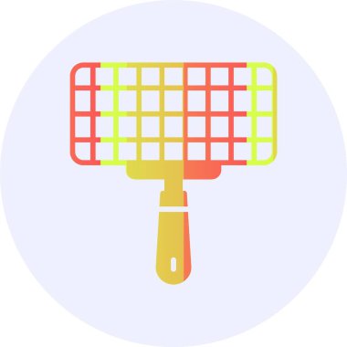  Izgara sepeti web basit simge illüstrasyonu