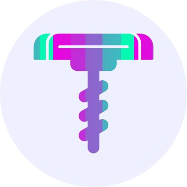 Tirbüşon web simgesi basit tasarım