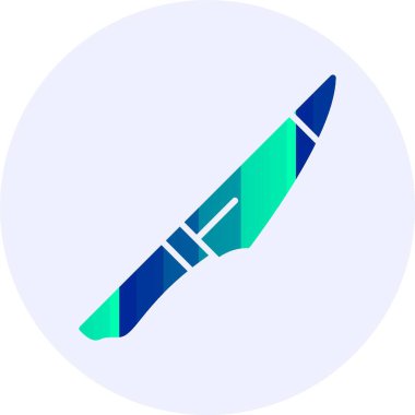 Kemik bıçağı ağı basit simge illüstrasyonuName