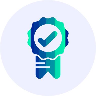 Rozet. Web basit simgesi illüstrasyonu