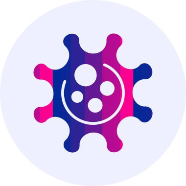 Coronavirus web simgesi, basit vektör illüstrasyonu