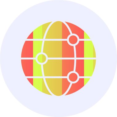 Küresel Web basit simgesi illüstrasyonu