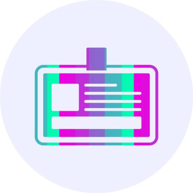 Kimlik kartı. Web basit simgesi illüstrasyonu