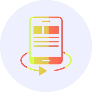 Sanal tur web simgesi vektör illüstrasyonu