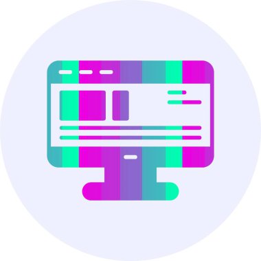 Çevrimiçi reklamcılık. Web simgesi vektör illüstrasyonu                            