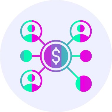 Kitle fonlaması web simgesi, basit vektör illüstrasyonu