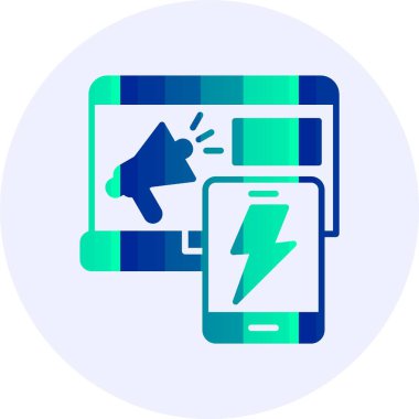 Güç Ağı simgesi, basit vektör illüstrasyonu 