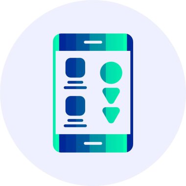 Kaydırma ağ simgesi, basit vektör illüstrasyonu