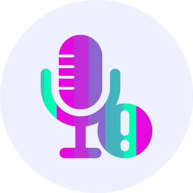 mikrofon web simgesi, vektör çizim