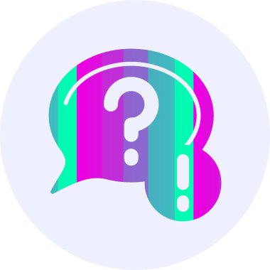  Soru işareti simgesi, basit vektör illüstrasyonu