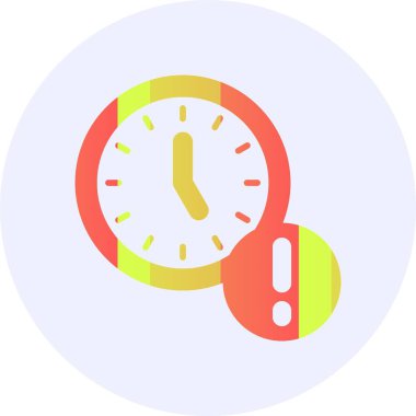 Zaman web simgesi, basit vektör illüstrasyonu