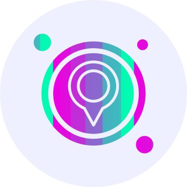 Konum iğnesi simgesi, vektör illüstrasyonu