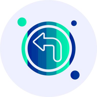  Sola dön Web simgesi vektör illüstrasyonuName