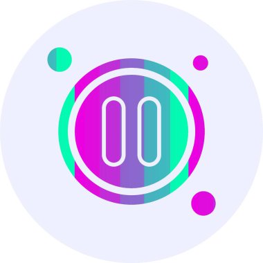 duraklat düğmesi simgesi, vektör illüstrasyonu