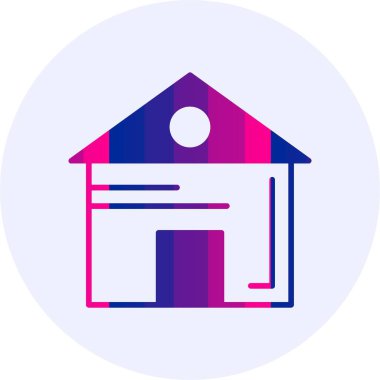 Ev simgesini, basit vektör çizim 