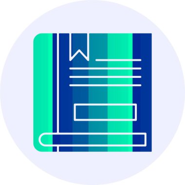 Kapatılan kitap simgesi, vektör illüstrasyonu