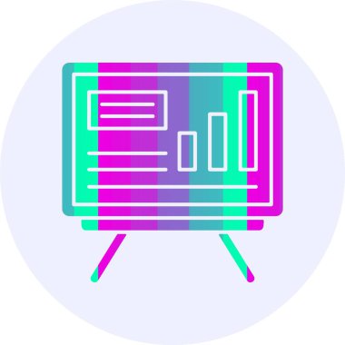 Etkileşimli beyaz tahta. Web simgesi vektör illüstrasyonu                            