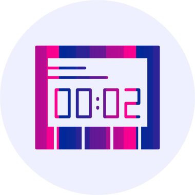 Saat. Web simgesi basit illüstrasyon