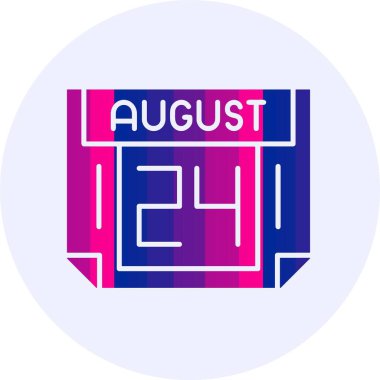 24 August web icon simple illustration 