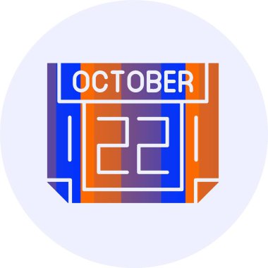 22 Ekim tarihli bir takvimin web illüstrasyonu
