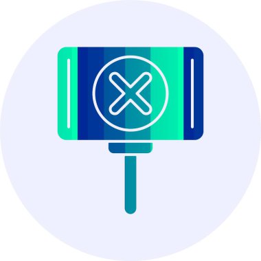 Protesto İşareti simgesi basit illüstrasyon