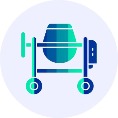 Çimento Karıştırıcı web simgesi, basit vektör illüstrasyonu