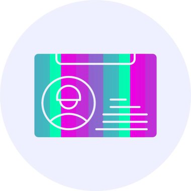 İşçi kartı. Web simgesi basit illüstrasyon                                     