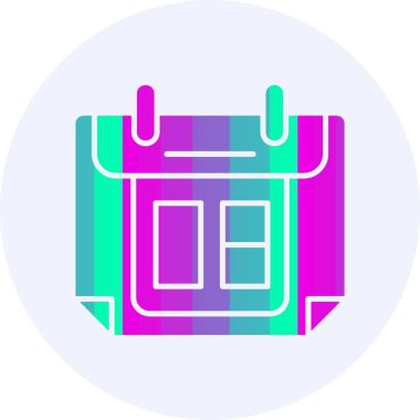 Takvim yassı simgesi web illüstrasyonu