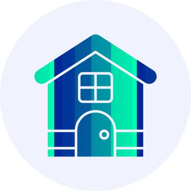 Eve. Web simgesi basit illüstrasyon