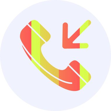 Gelen arama web simgesi vektör illüstrasyonu 