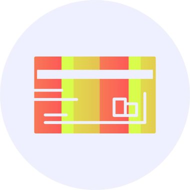 Kredi kartı simgesi, vektör illüstrasyonu