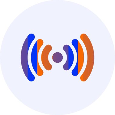 Sinyal ağ simgesi, vektör illüstrasyonu              