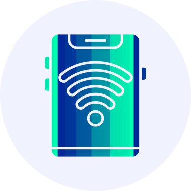 Kablosuz. Web simgesi basit illüstrasyon