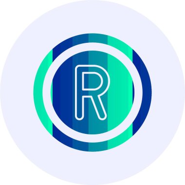 Güney Afrika Rand web simgesi vektör illüstrasyonu