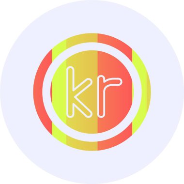  Norveç Kronu web simgesi vektör illüstrasyonuName