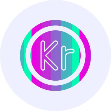  İsveç Krona web simgesi vektör illüstrasyonu