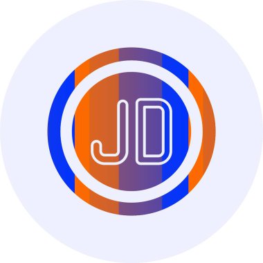  Ürdün Dinar Sembol vektör çizimi