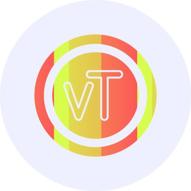  Vanuatu Vatu Web simgesi vektör illüstrasyonu