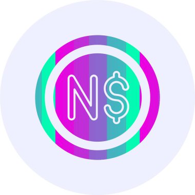  Kiribati Doları ağ ikonu vektör illüstrasyonu