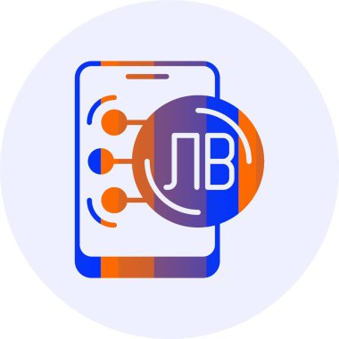 Bulgar Lev web simgesi vektör illüstrasyonu