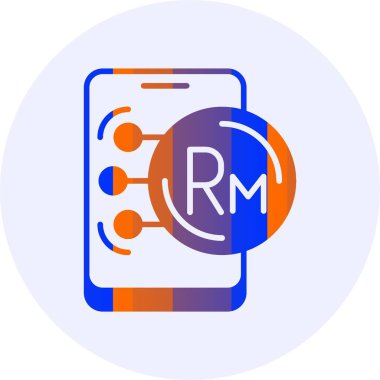 Malezya Ringgit web simgesi vektör illüstrasyonu