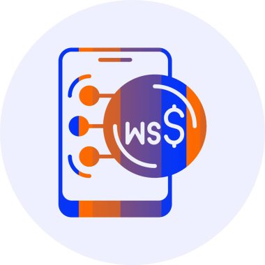  Samoan Tala web simgesi vektör illüstrasyonu