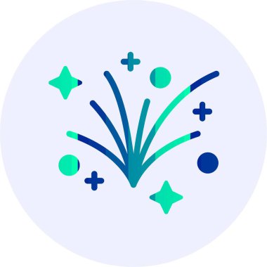 Havai fişek web simgesi, vektör illüstrasyonu              