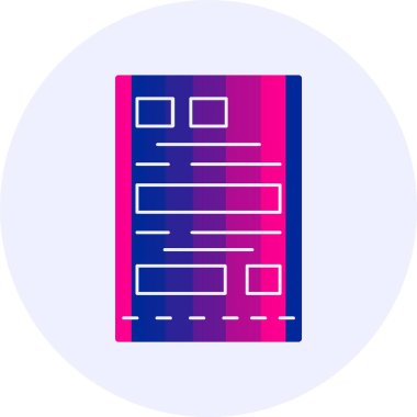 Alınan belge simgesinin vektör illüstrasyonu