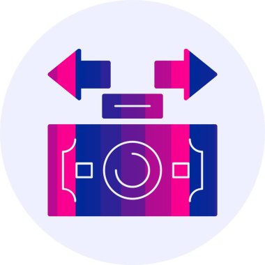 Para transferi web simgesi, vektör illüstrasyonu              