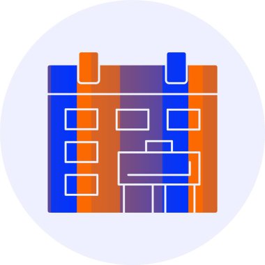 Takvim yassı simgesi web illüstrasyonu